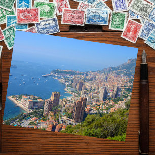Großes Foto von Monte Carlo aus der Ferne Postkarte