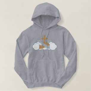 Großes Franziskanerwappen Bestickter Hoodie
