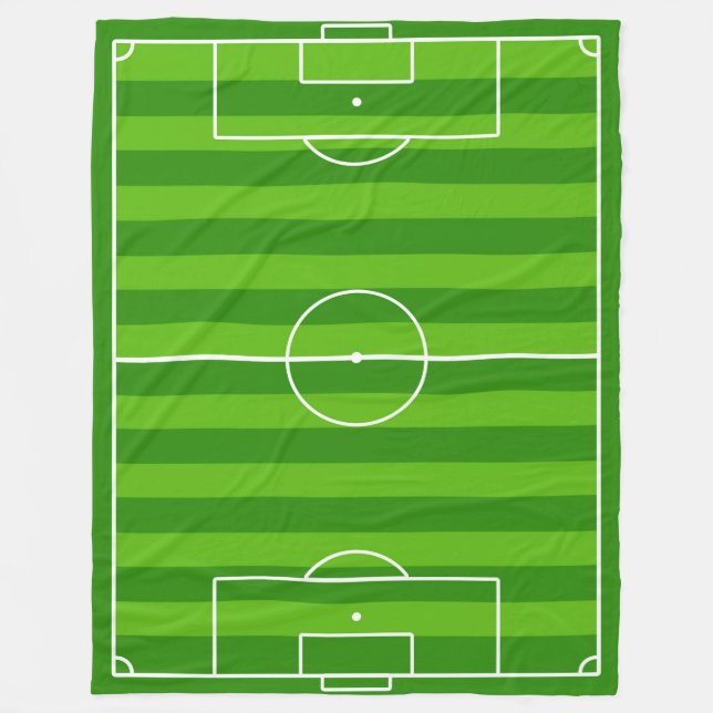 Grosses Fußballfeld / Fußball Pitch Fleece Blanken (Vorderseite)