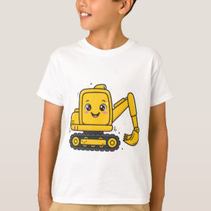 Großes gelbes Bagger T-Shirt