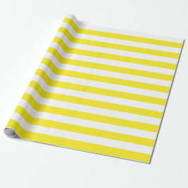 Großes Gelbes und Weiß Stripes Packpapier