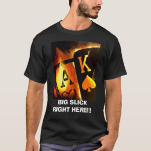 GROSSES GLATTES NACH RECHTS HIER POKER-T-SHIRT T-Shirt