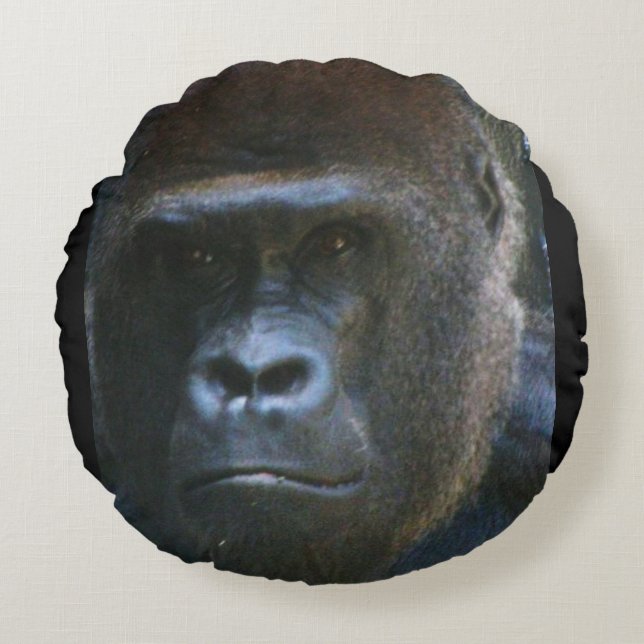 GROSSES GORILLA-Kissen Rundes Kissen (Vorderseite)