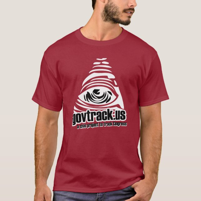 Großes GovTrack Logo - Rot - Unterstützung T-Shirt (Vorderseite)