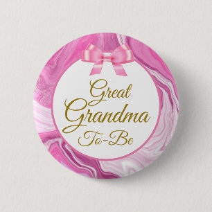 Großes Grandma, um eine Babydusche zu sein, Rosa u Button