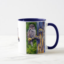 Großes Grau-Eulen-Tasse