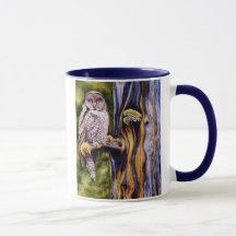 Großes Grau-Eulen-Tasse