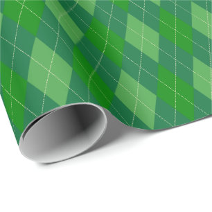 Großes Grün tont Rauten-Verpackungs-Papier Geschenkpapier