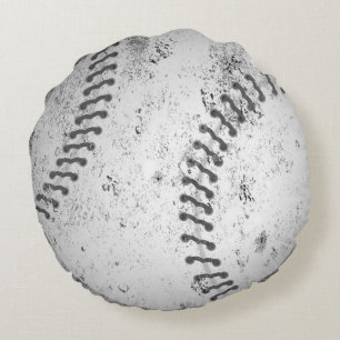 Großes Grunge-Baseball-Kissen Rundes Kissen