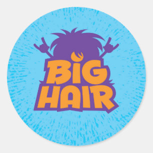 Großes Haar-Band-Logo Runder Aufkleber