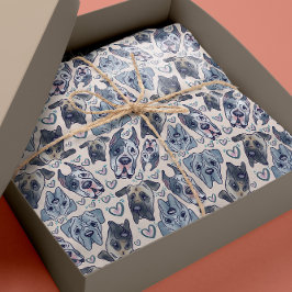 Großes, handGezeichnet Cartoon-Kopfwackelpapier Geschenkpapier