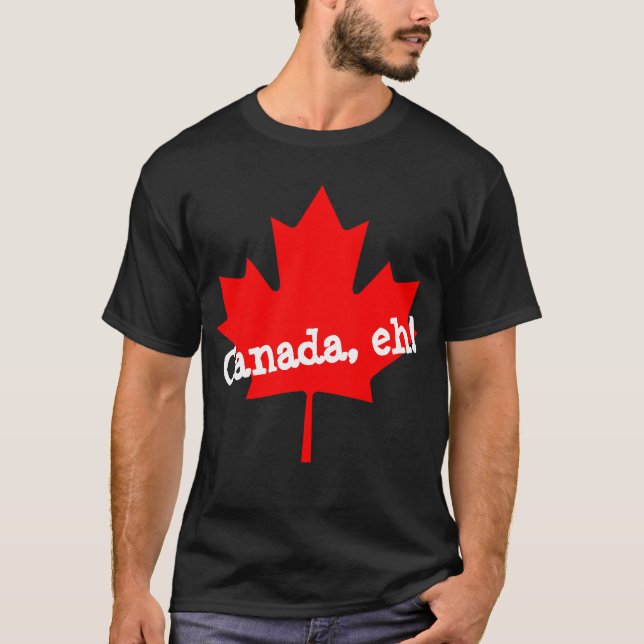 Großes Helles Rotes Ahornblatt Kanada, oder? T-Shirt (Vorderseite)