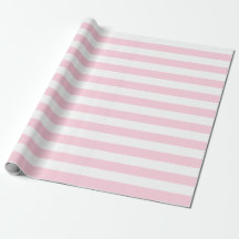Großes hellrosa und Weiß Stripes Packpapier