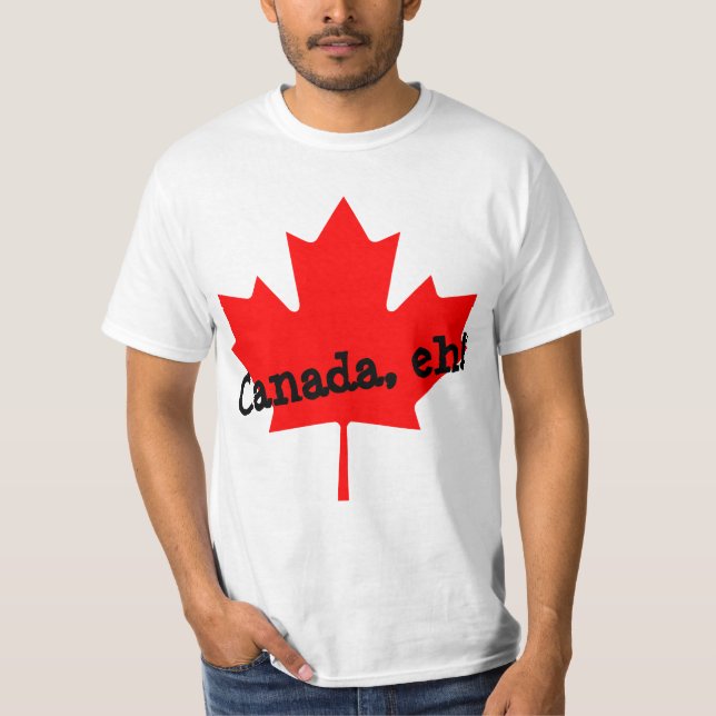 Großes hellrotes Ahornblatt Kanada, oder? T-Shirt (Vorderseite)