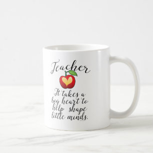 Großes Herz, zum des Form-Kleingeister-Lehrers zu Kaffeetasse