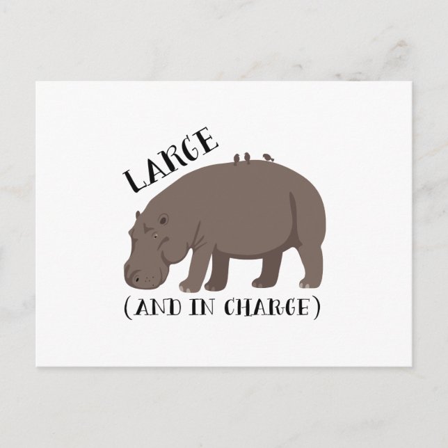 Grosses Hippo Postkarte (Vorderseite)