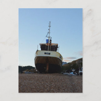 Grosses Holzfischboot Postkarte