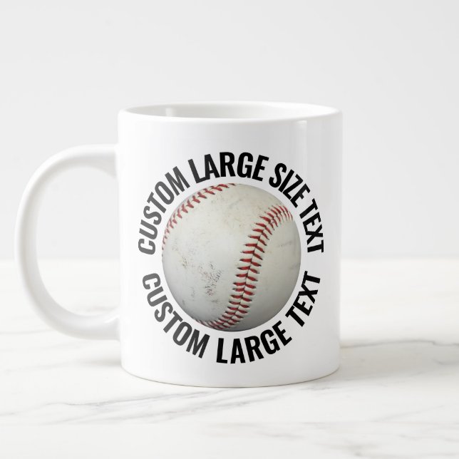 Großes individuelles Baseballbild mit individuelle Jumbo-Tasse (Links)