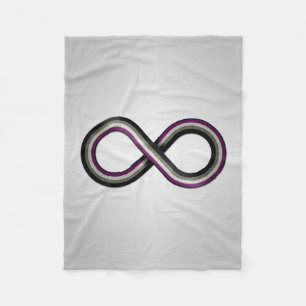 Grosses Infinity Vector Symbol Strichen mit Asexua Fleecedecke