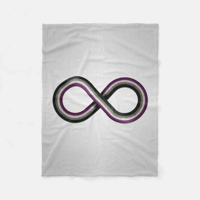 Grosses Infinity Vector Symbol Strichen mit Asexua Fleecedecke (Vorderseite)