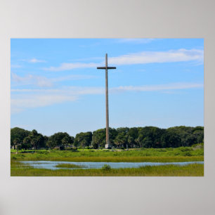 Großes Kreuz in St Augustine, Florida Poster
