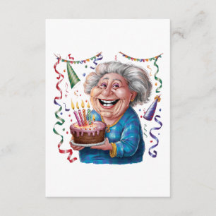 Großes Lächeln Oma Geburtstag Begleitkarte