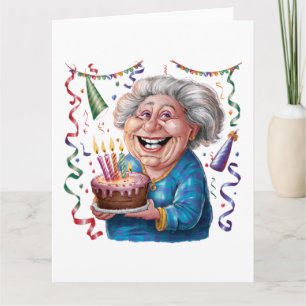 Großes Lächeln Oma Geburtstag Karte