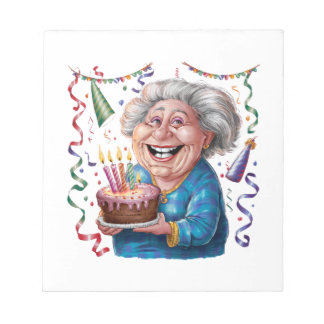 Großes Lächeln Oma Geburtstag Notizblock