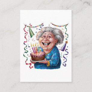 Großes Lächeln Oma Geburtstag Visitenkarte