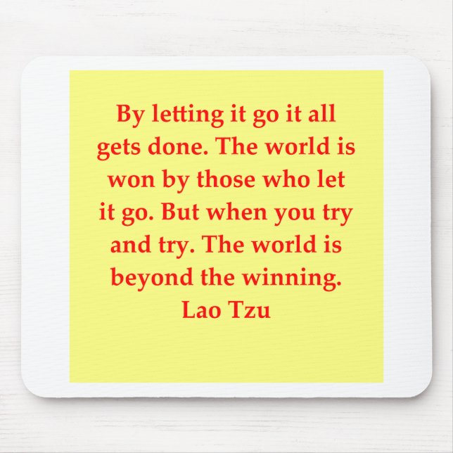 großes Lao Tzu Zitat Mousepad (Vorne)