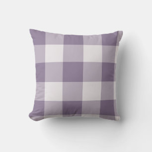 Großes Lavendel-Buffalo-Karo im Gingham-Muster Kissen