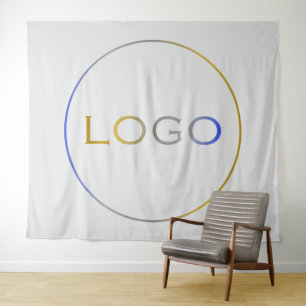 Großes Logo für den Single in Unternehmen auf hell Wandteppich