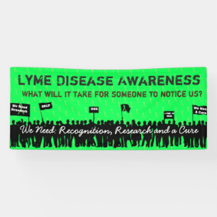 Großes Lyme-Borreliose-Bewusstseins-Protest-Schild Banner