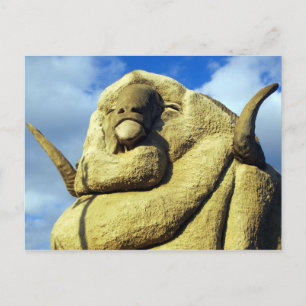 großes Merino-Gesicht Postkarte