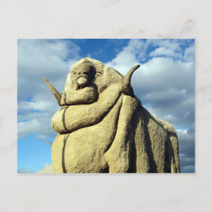 großes Merinoschaf Postkarte