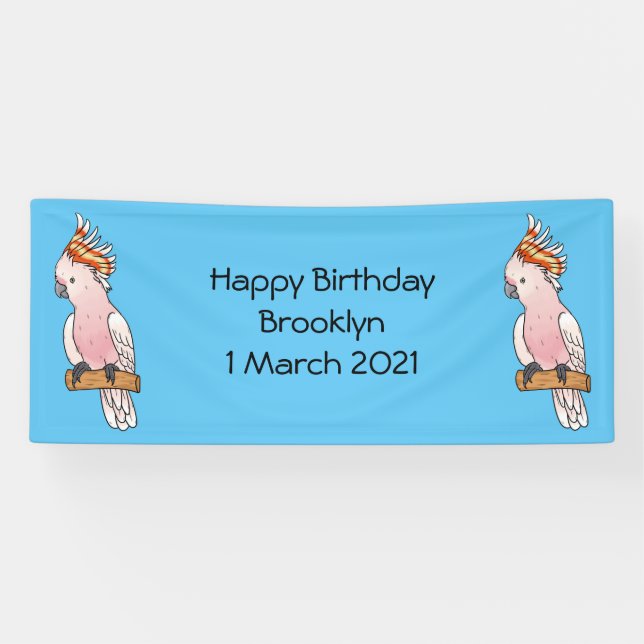 Großes Mitchell-Cockatovogel-Cartoon Banner (Horizontal)