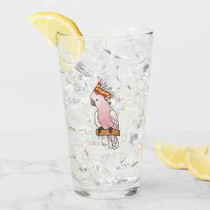 Großes Mitchell-Cockatovogel-Cartoon Glas