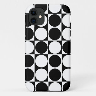 Großes Mod punktiert schwarzes u. weißes Case-Ma Case-Mate iPhone Hülle