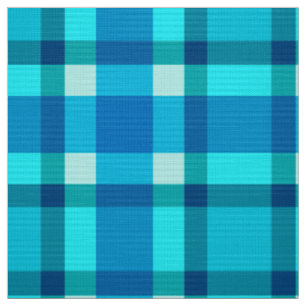 Großes modernes kariertes, Kobalt-Blau, Aqua u. Stoff