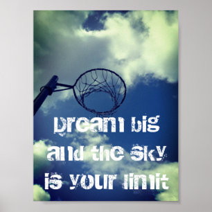 Großes motivierend Netball-Traumzitat Poster