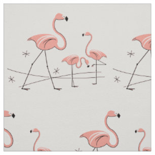 Großes Muster des Flamingo-rosa Trios 2 Stoff