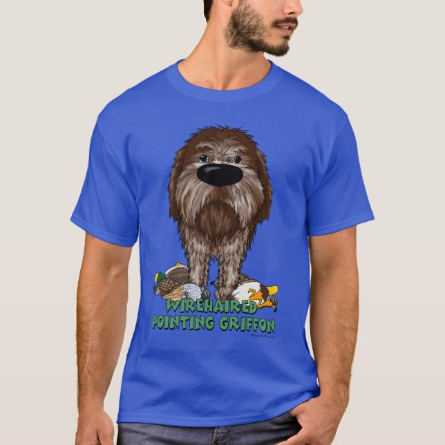 Großes Nasen-Drahthaar, das Griffon zeigt T-Shirt (Vorderseite)