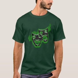 Großes Neongrün maskiert lange Hülse T T-Shirt