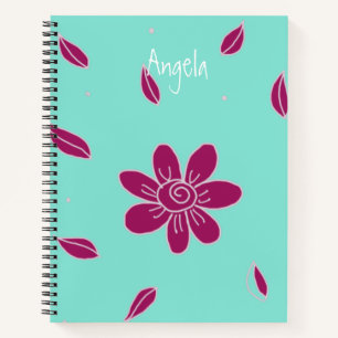 Großes Notebook der Blume 1 individuell anpassbar Notizbuch