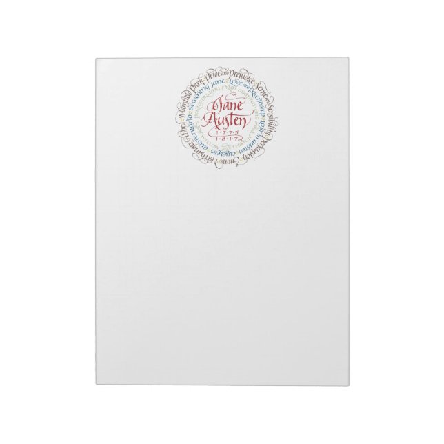 Grosses Notepad - Jane Austen Period Dramas - Vert Notizblock (Rotiert)