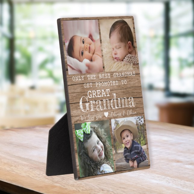 Großes Oma 4 Foto Collage Wood Fotoplatte (Von Creator hochgeladen)