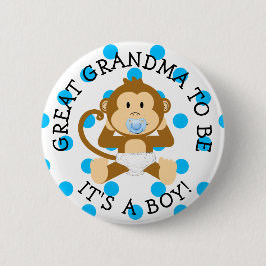 Großes Oma als Affen Baby Showknopf Button