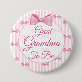 Großes Oma als Pink Bow Baby Showknopf Button