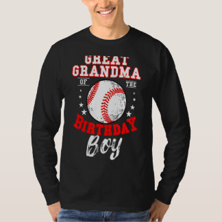 Großes Oma des Geburtstags Boy Baseball Theme B T-Shirt