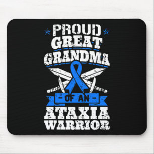 Großes Oma eines Ataxia Krieger Bewusstsein Ribbo Mousepad